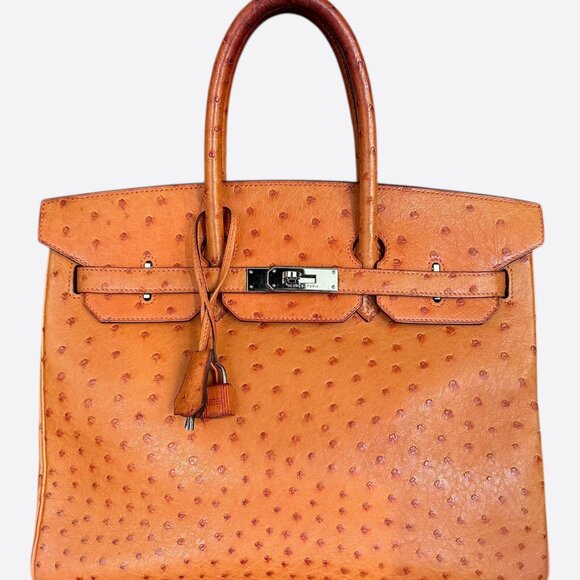 Hermes Brown Ostrich Birkin 35 - Picture 1 of 8